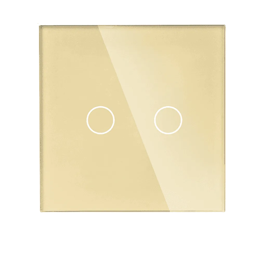 Modern Gold Glass Smart Light Switch by iHelios Living Reinvented