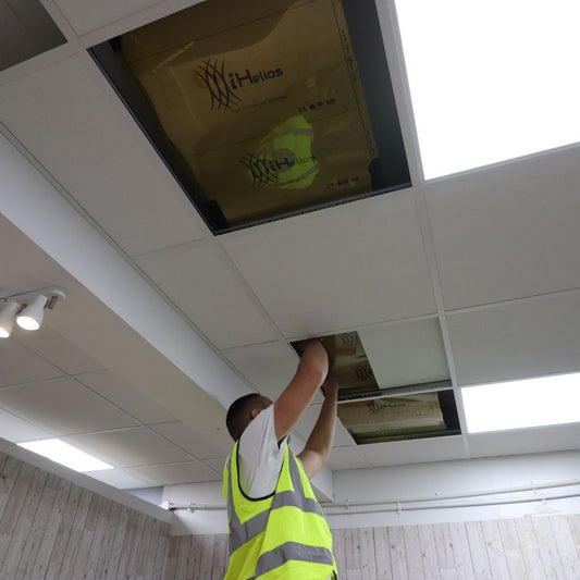 suspended ceiling infrared heating film installation